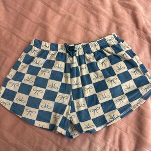 Blue and Cream Checkered Shorts
